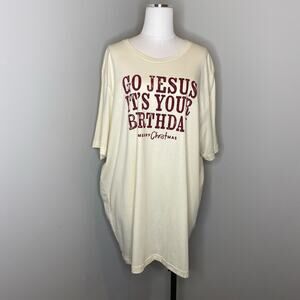 Go Jesus It's Your Birthday Christmas Tee Ruby's Rubbish Size 3XL